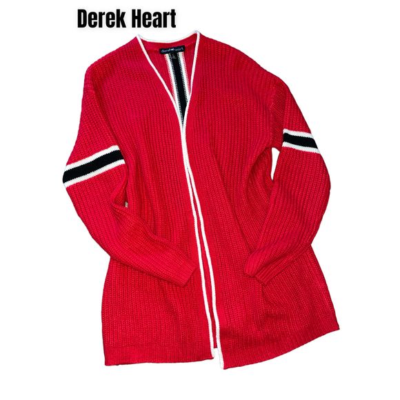 Derek Heart Sweaters - Derek Heart Red Cardigan